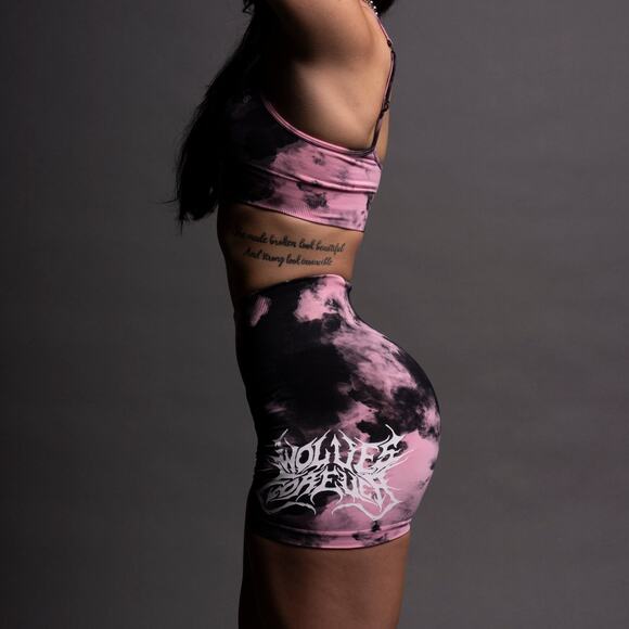 Darc Sport Pants - Darc Sport x Everson Seamless Training Shorts Cherry Blossom Ghost Clouds Size L